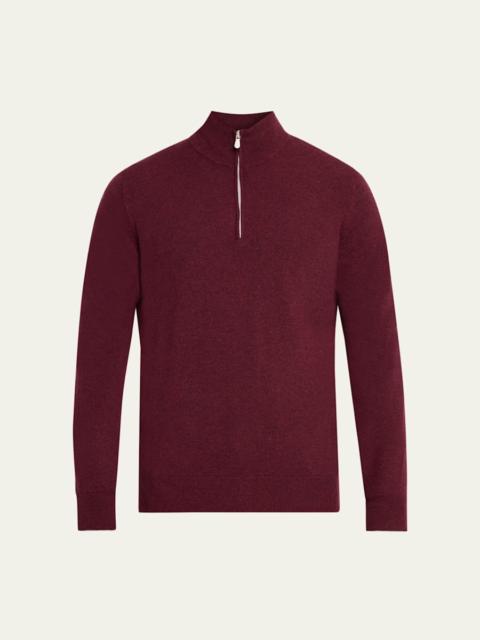 Brunello Cucinelli Men's Cashmere Quarter-Zip Sweater