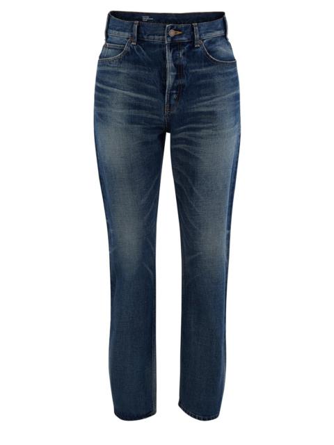 CELINE High-Waisted Trousers in Denim