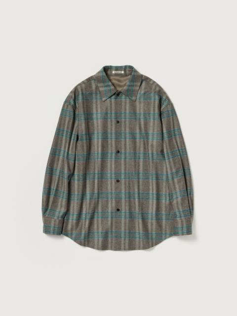 AURALEE WOOL FULLING FLANNEL SHIRT