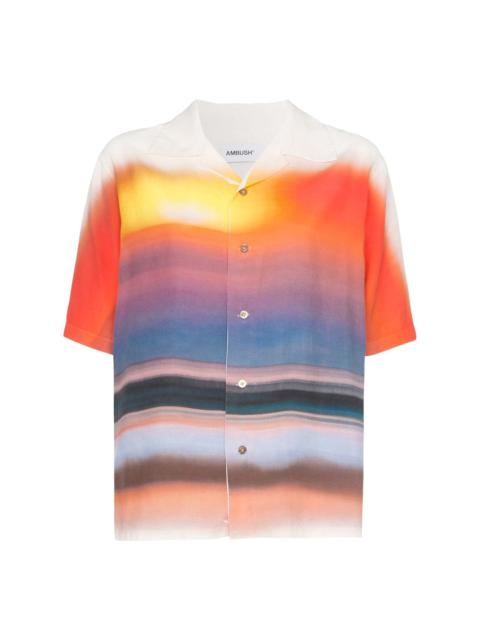 Hawaiian tie-dye short-sleeved shirt