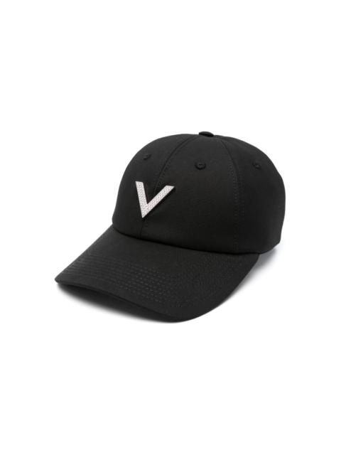 VLogo crystal-embellished cap