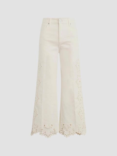 Joe's Jeans Women's Mia Stretch-Cotton Wide-leg Ankle Jeans - Ecru Floral