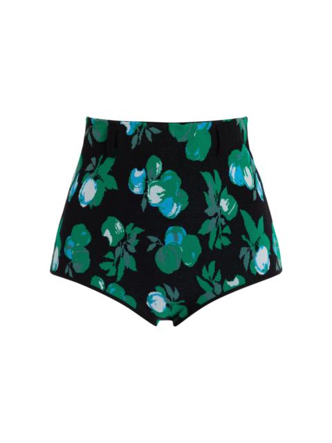 COPERNI High-Waisted Jacquard Knit Shorts blue