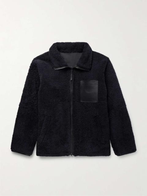 Yves Salomon Reversible Leather-Trimmed Shearling and Shell Jacket