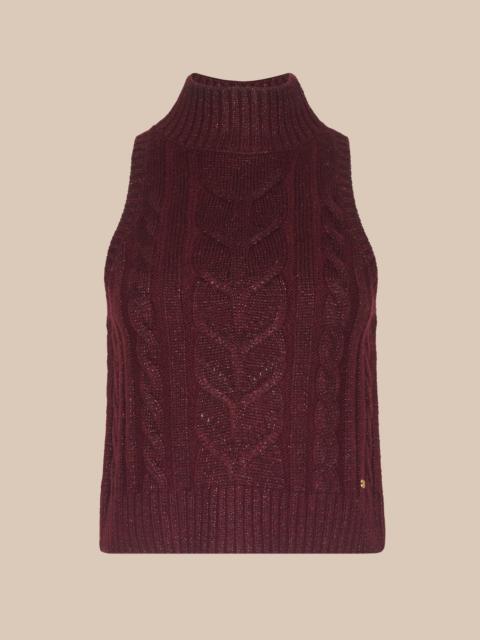 L'AGENCE Bellini Cable-Knit Top