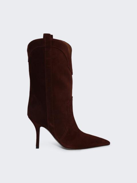 Paloma Mid Calf Boot 95 Mogano Brown