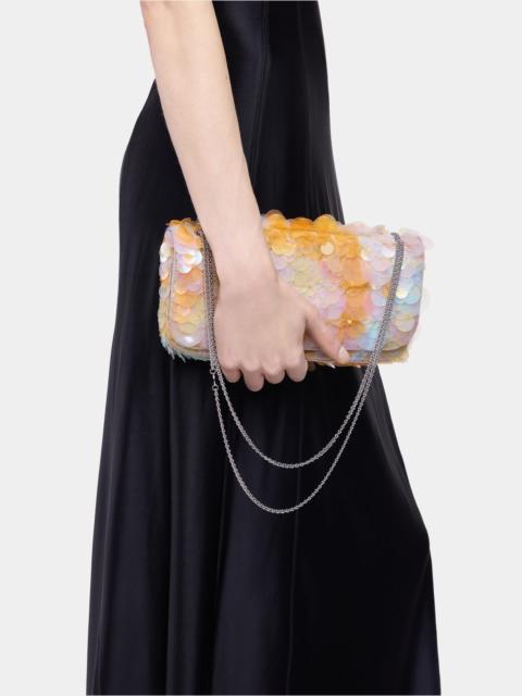 rabanne SPARKLE BAGUETTE BAG WITH MULTICOLOR SEQUINS EMBROIDERY