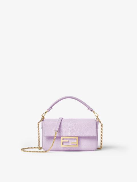FENDI Baguette® Mini Anemone purple stingray bag