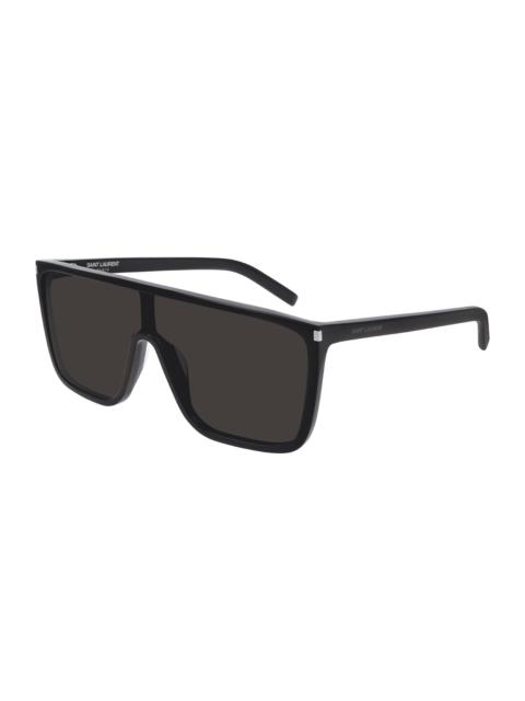 Men's Mask Flat-Top Propionate Shield Sunglasses