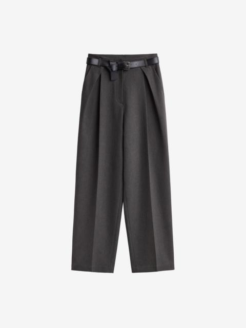 The Frankie Shop Blerick Belted Trousers - Dark Grey