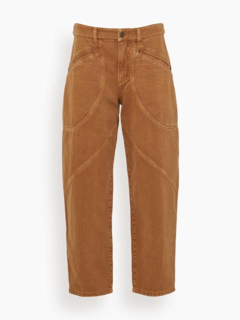 Isabel Marant Catarina Denim Jean in Ochre