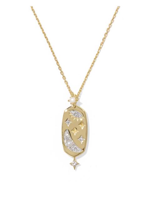 KENDRA SCOTT Skye Celestial 18k Yellow Gold Vermeil Pendant Necklace
