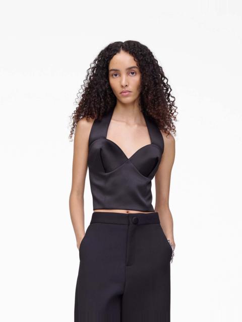Marc Jacobs SCULPTED SATIN HALTER TOP