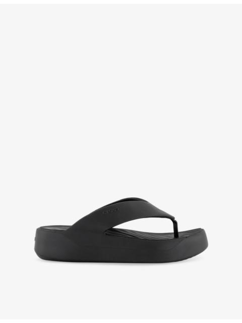 crocs Getaway Platform Rubber Flip Flops