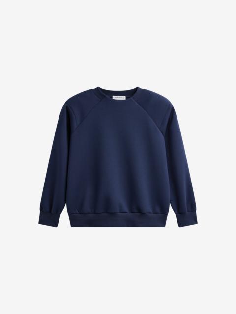 The Frankie Shop Leian Neoprene Padded Sweatshirt - Navy