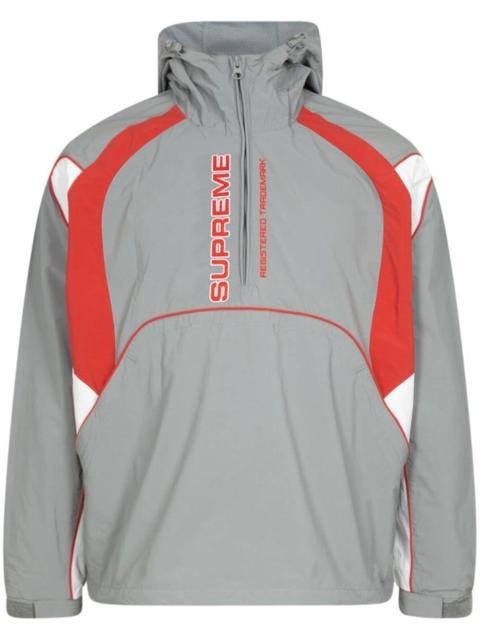 Supreme panelled half zip hooded jacket