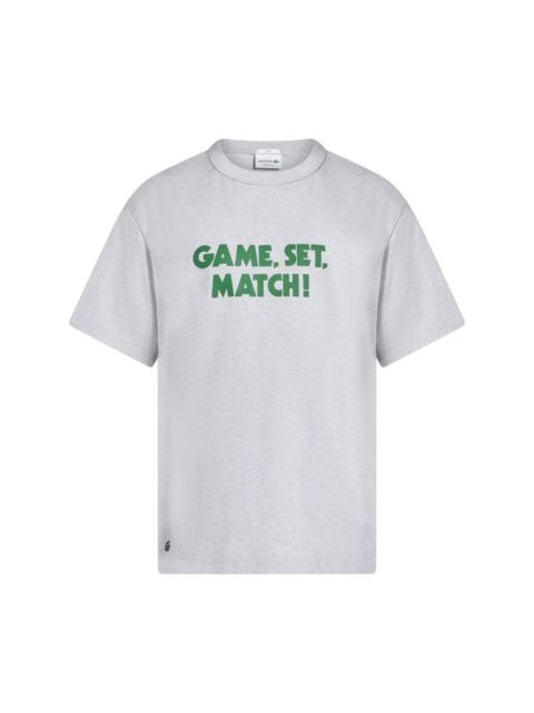 LACOSTE slogan-print cotton T-shirt