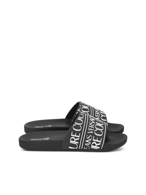 VERSACE JEANS COUTURE rubberised-logo slides