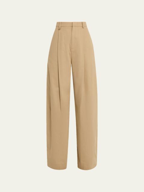 Vince Mid-Rise Pleated Trousers