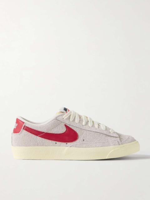 Blazer Low ’77 Vintage leather-trimmed brushed-suede sneakers