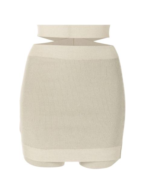 Dion Lee ribbed cross strap skirt