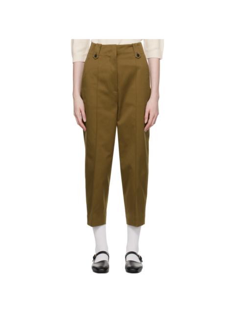 Khaki Cropped Trousers