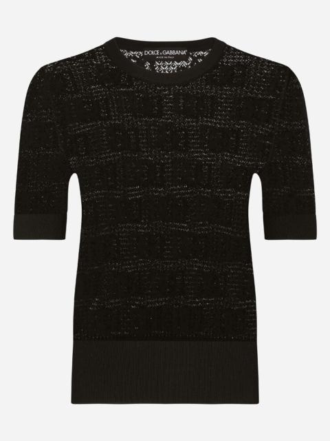 Dolce & Gabbana Viscose sweater with all-over DG logo