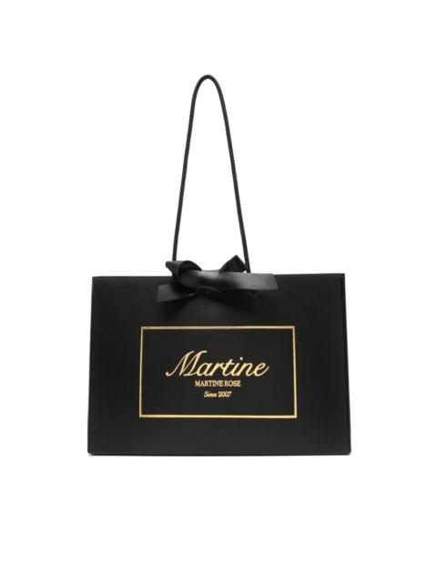 Martine Rose logo-debossed tote bag