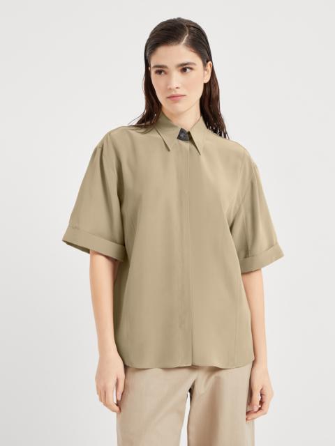 Brunello Cucinelli Silk crêpe de Chine shirt with precious buttonhole