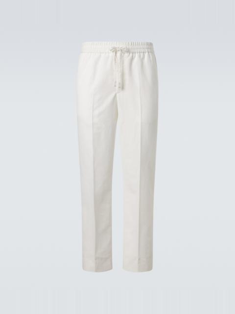 Brioni Linen and cotton straight pants