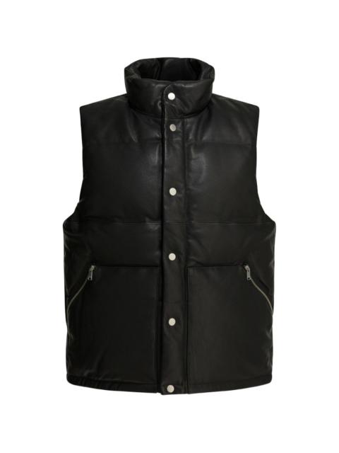 nonnative buttoned zip-up gilet