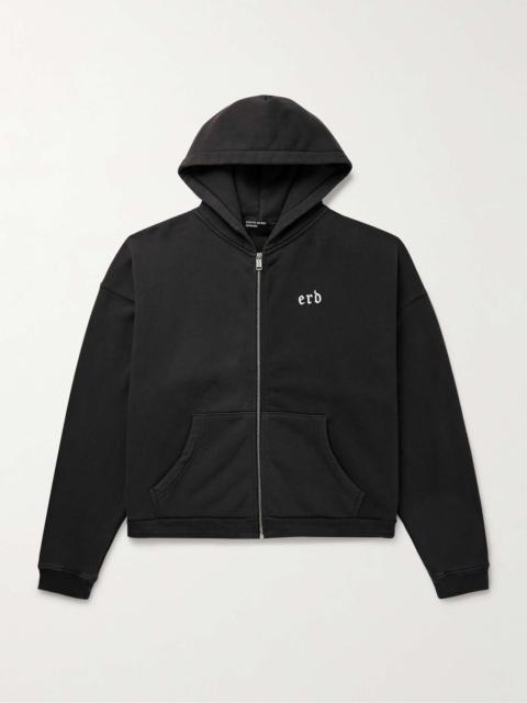 Enfants Riches Déprimés Printed Cotton-Jersey Zip-Up Hoodie