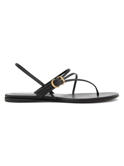 herbert levine Women's Starry-Eyed Leather Sandals - Dark Brown
