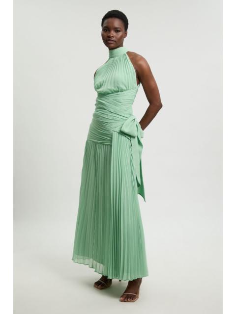 KAREN MILLEN Crinkle Chiffon Woven Maxi Skirt