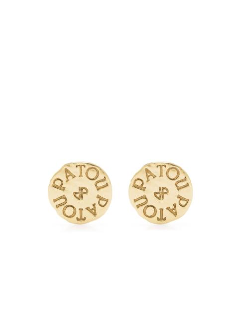 PATOU logo-engraved coin earrings