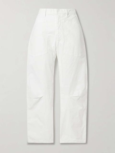 Shon cotton-blend twill tapered pants