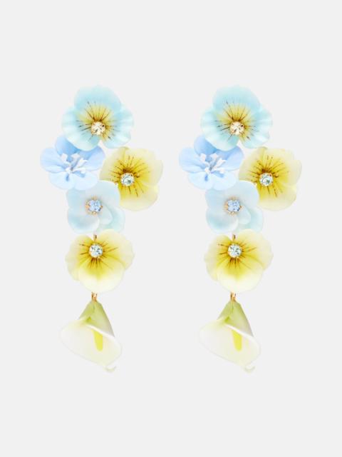 Jennifer Behr Anarosa embellished floral drop earrings