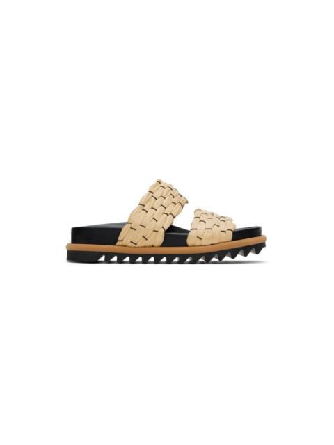 Dries Van Noten Beige Braided Sandals