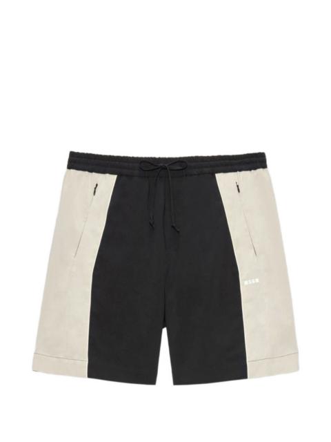 MSGM colour-block drawstring deck shorts