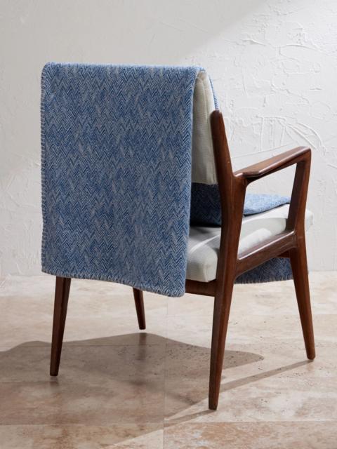 Missoni Camelia Striped Wool and Cashmere-Blend Throw Blue