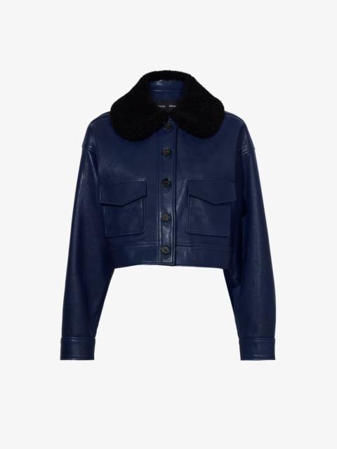 Proenza Schouler Judd Jacket With Shearling Collar in Leather