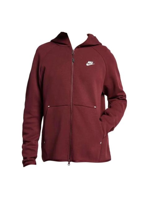 Nike Nike Sportswear Tech Fleece Full-zip Hoodie 'Burgundy' 928483-881
