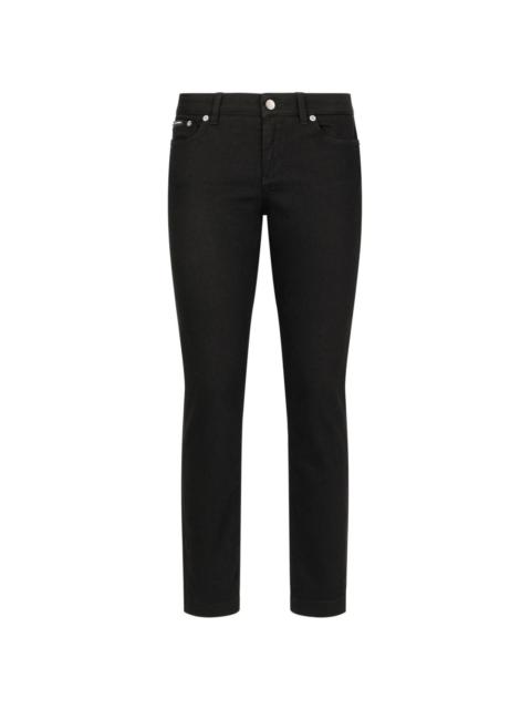 low-rise cotton-blend skinny jeans