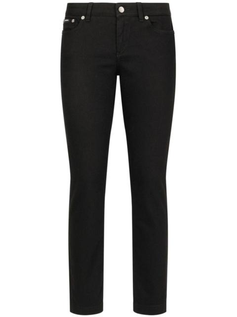 low-rise cotton-blend skinny jeans