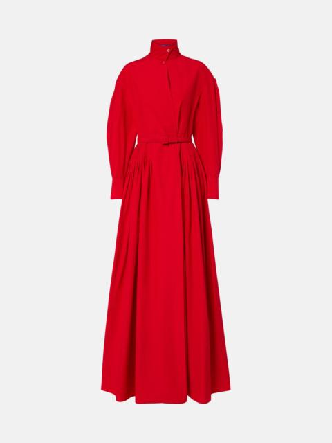 Ralph Lauren Daley belted cotton-blend poplin gown