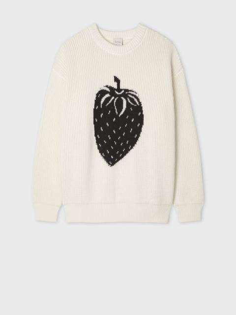Paul Smith Women's Cream 'Strawberry' Knitted Sweater