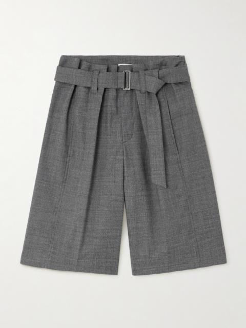 Brunello Cucinelli Belted Cotton And Wool-blend Twill Shorts