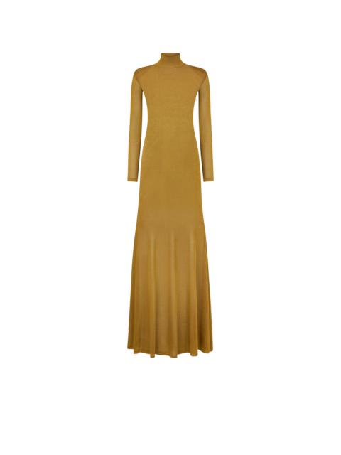 SLINKY VISCOSE JERSEY KNIT MAXI DRESS