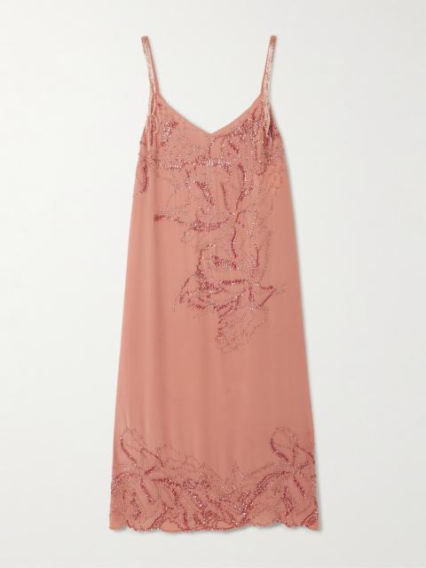 Dries Van Noten Bead-embellished Silk Dress