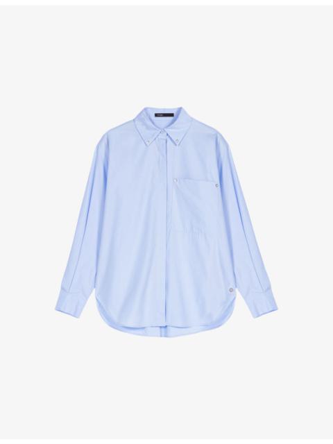 Relaxed-Fit Chest-Pocket Cotton-Poplin Shirt